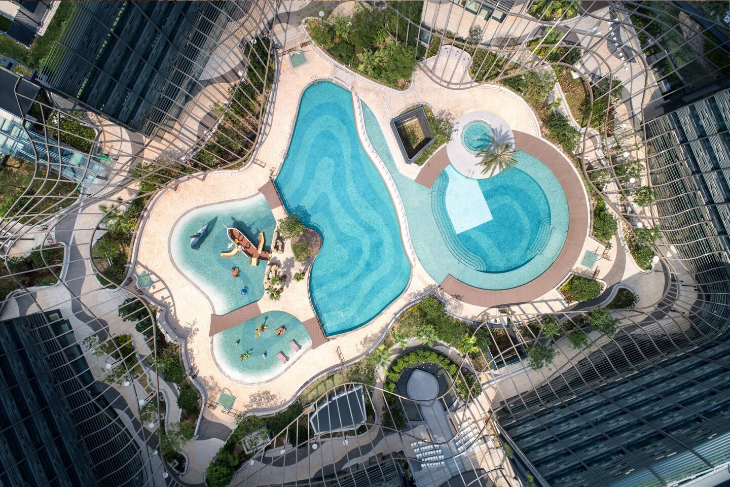 Mussi contract projects: Marriott Ocean Park Hong Kong aerial view